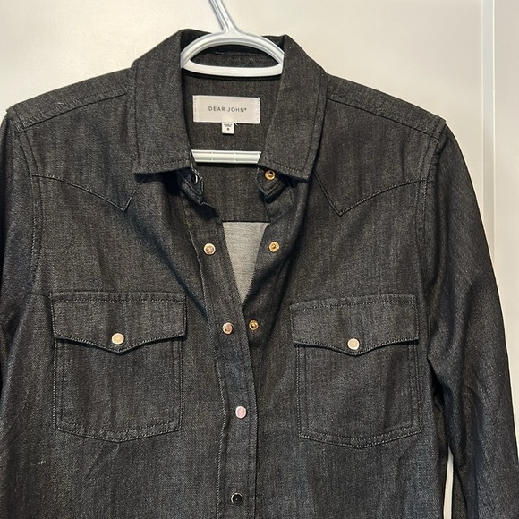NWOT Dear John Denim Button Down - Picture 2 of 3